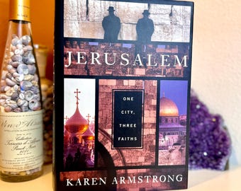 PRIMERA EDICIÓN; Jerusalén: Una Ciudad, Tres Religiones; por Karen Armstrong; 1996; Hermosa edición ilustrada de no ficción sobre historia, viajes y religión.