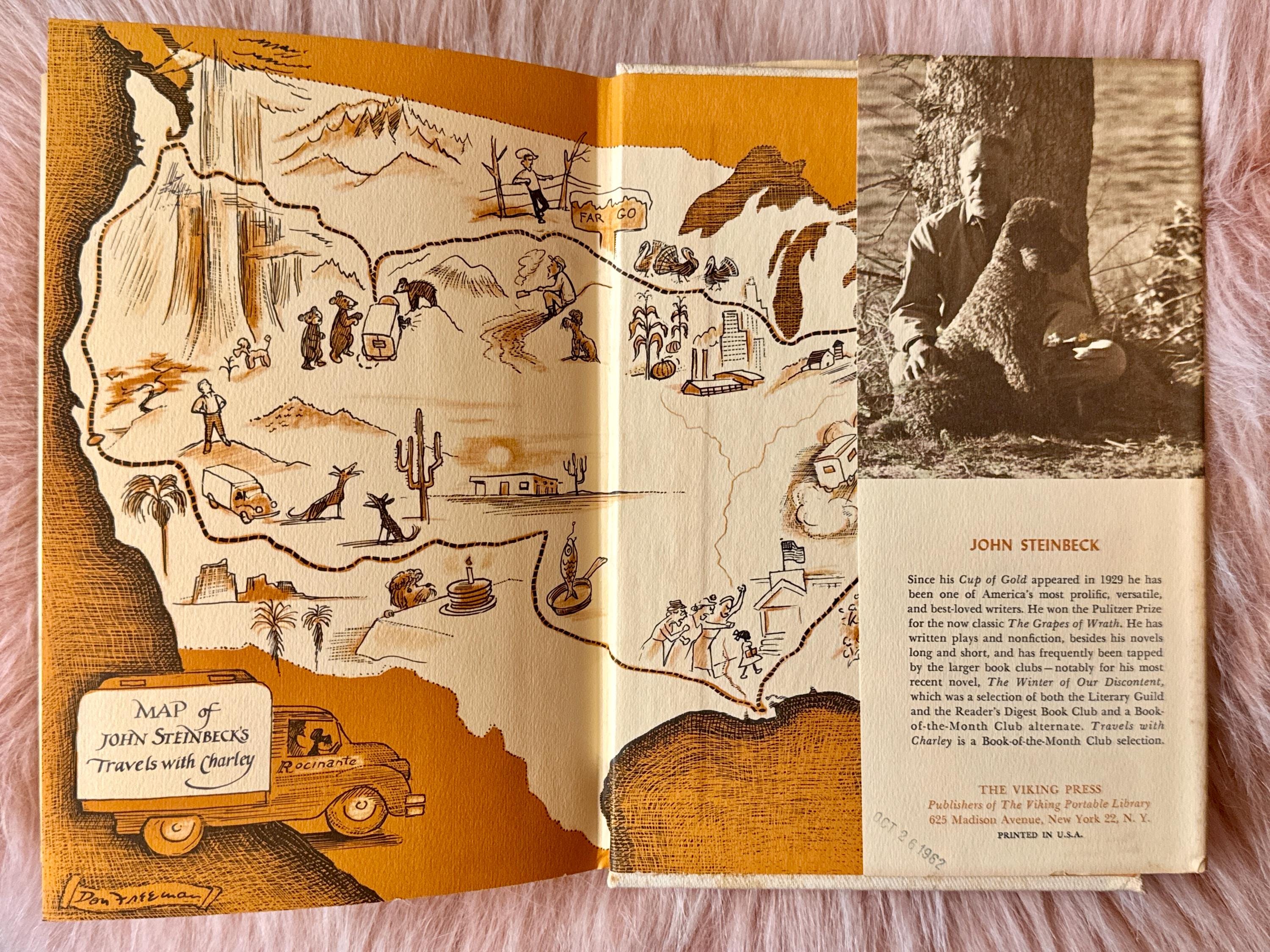 1962 Steinbeck's Travels With Charley: 1st Edition, 3rd Printing
