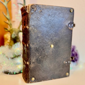Rare Find Antique 1851 German Bible; Original Binding and Leather Cover with Buckles; Beautiful Holy Scripture. Religion Spirituality Luther