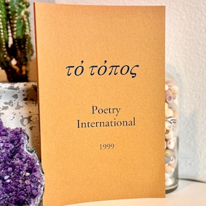 Translation Poetry Edition-The Place 1999 Poetry International ; Collection des poètes internationaux ; Vol. 3 ; Livre de poésie à collectionner