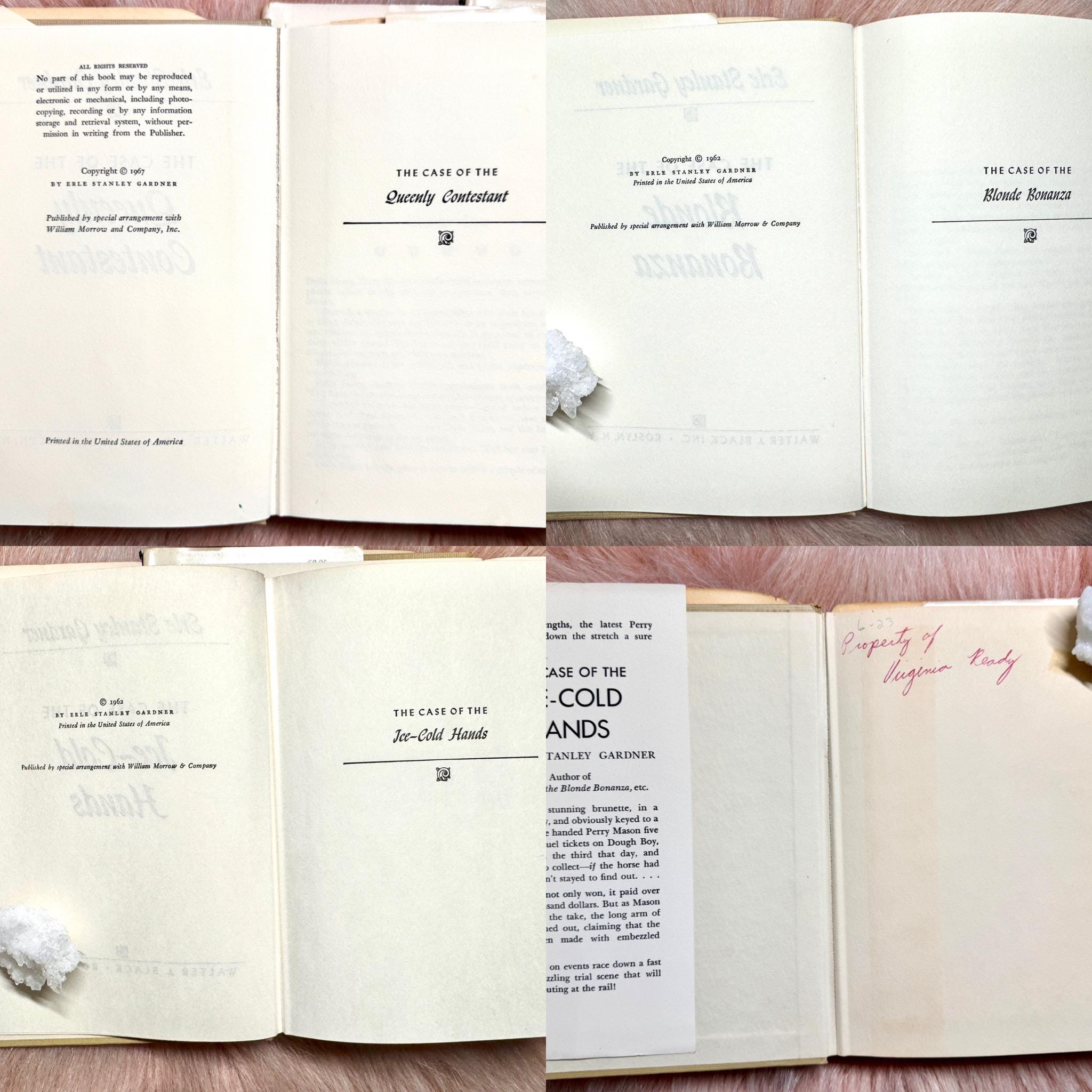 FIRST EDITIONS by Erle Stanley Gardner. Perry Mason Mystery Books