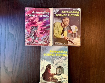 1957 Astounding Science Fiction Vintage Books (April, May, June 1957); Collectible First Edition; Buy As Set-of-3 or Buy Individually