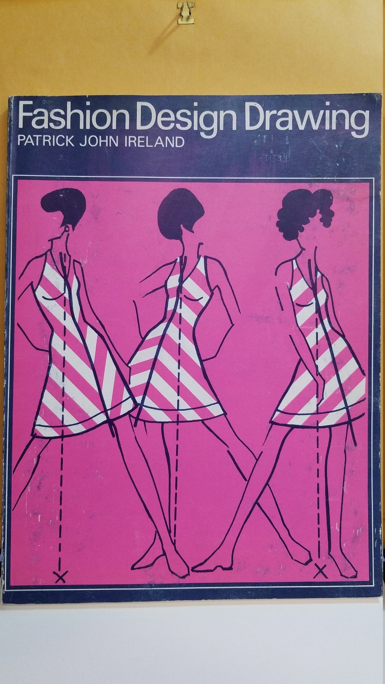 Fashion Design Drawing by Patrick John Ireland 1970 1971 1975