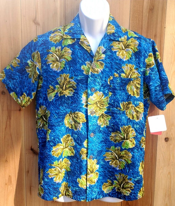 Vintage 1950s KAMEHAMEHA Men's Short Sleeve Bright