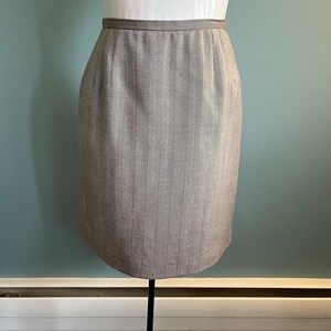 Jupe Rayée Olive Harve Benard - Taille 6 (US) - Coton Mélangé - Occasion Très Bon état