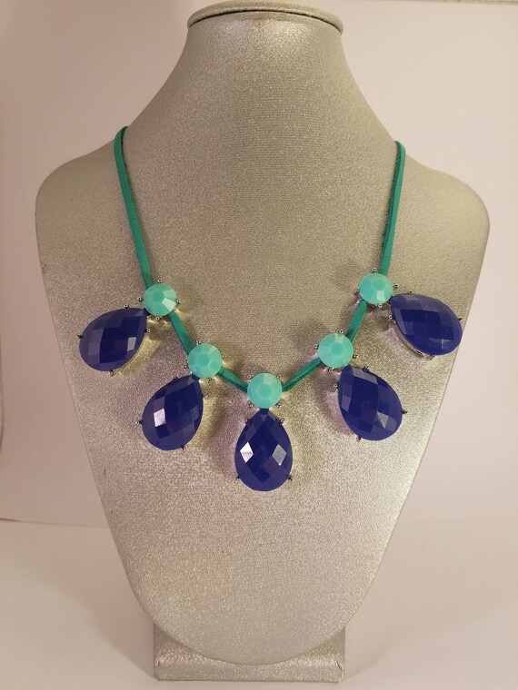 cobalt blue statement necklace