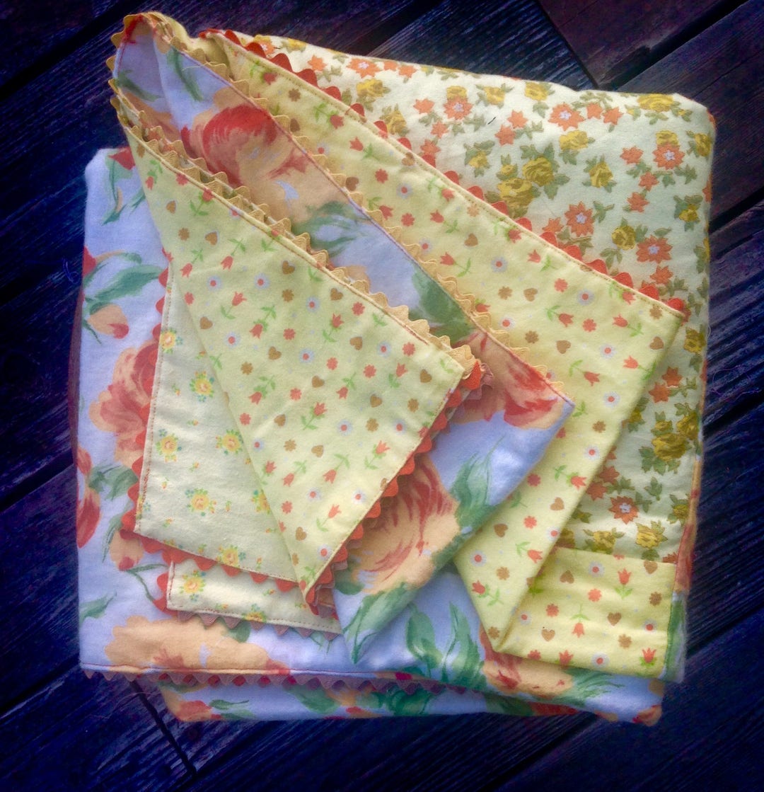 Baby Blanket/ Cotton Flannel Baby Blanket/ Flannel Crib Blanket With