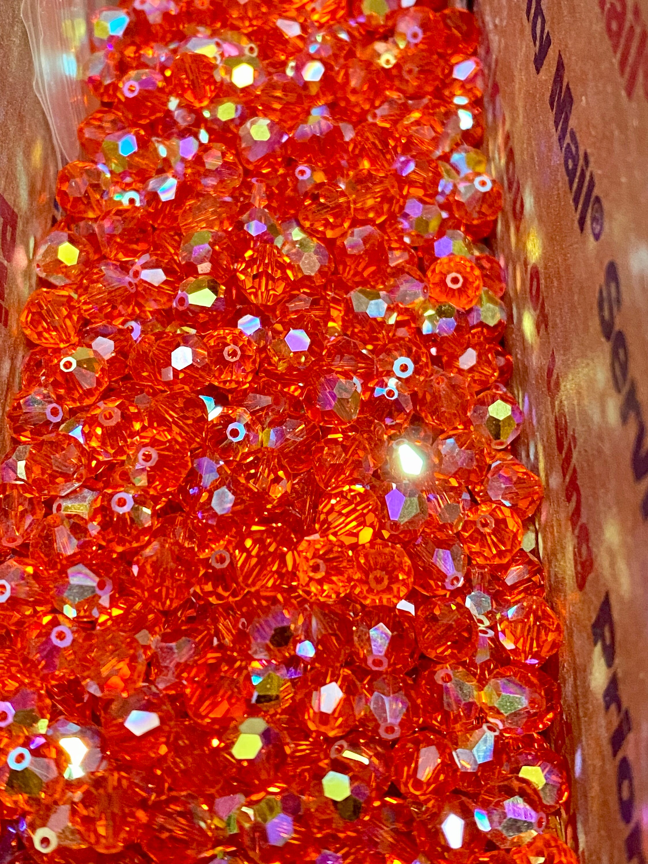 Vintage 6mm Hyacinth Round Swarovski AB Crystal, Art.39 - 50 Piece