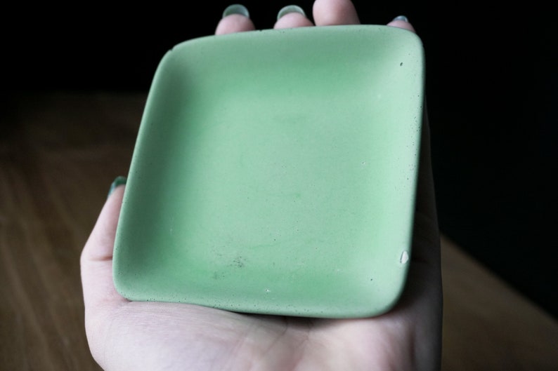 SM Square Concrete Jewelry Dish Trinket Dish Concrete Etsy