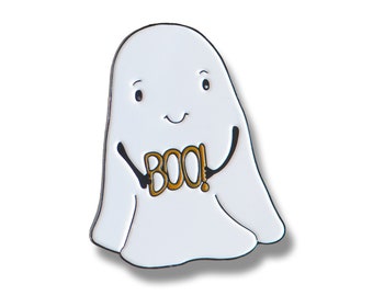 Halloween Enamel Spooky 'Boo' Ghost Pin Badge | by Kris Miners