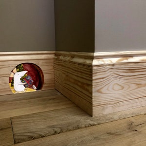 Festive Mouse Skirting Board Sticker