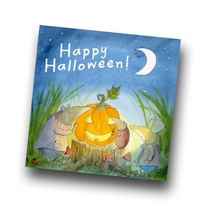 Hornbeam Hollow Halloween Greetings Card by Author and Illustrator, Kris Miners