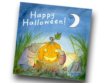 Hornbeam Hollow Halloween Greetings Card by Author and Illustrator, Kris Miners