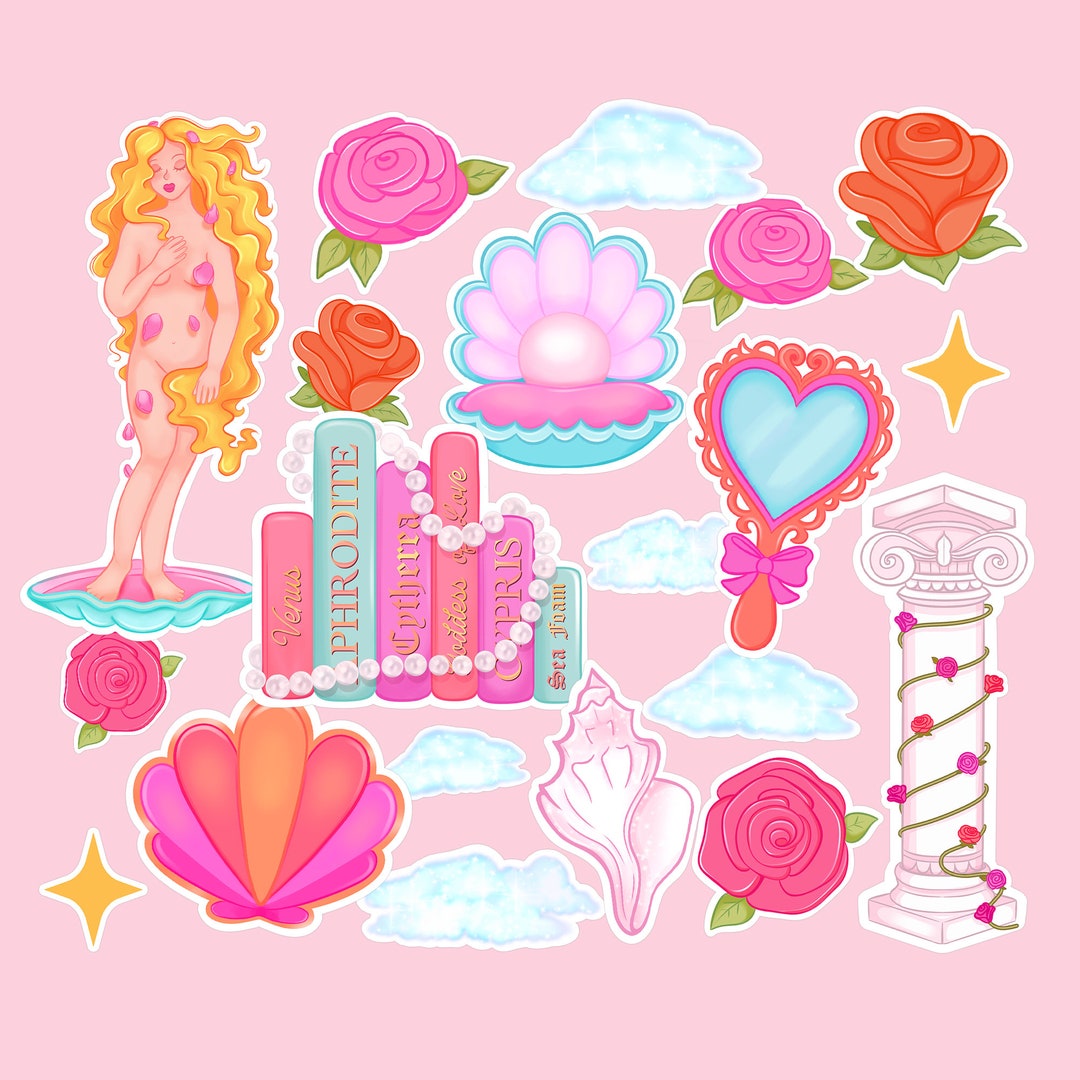 20 Pack Birth of Venus Vinyl Sticker Pack, Holographic or Matte ...