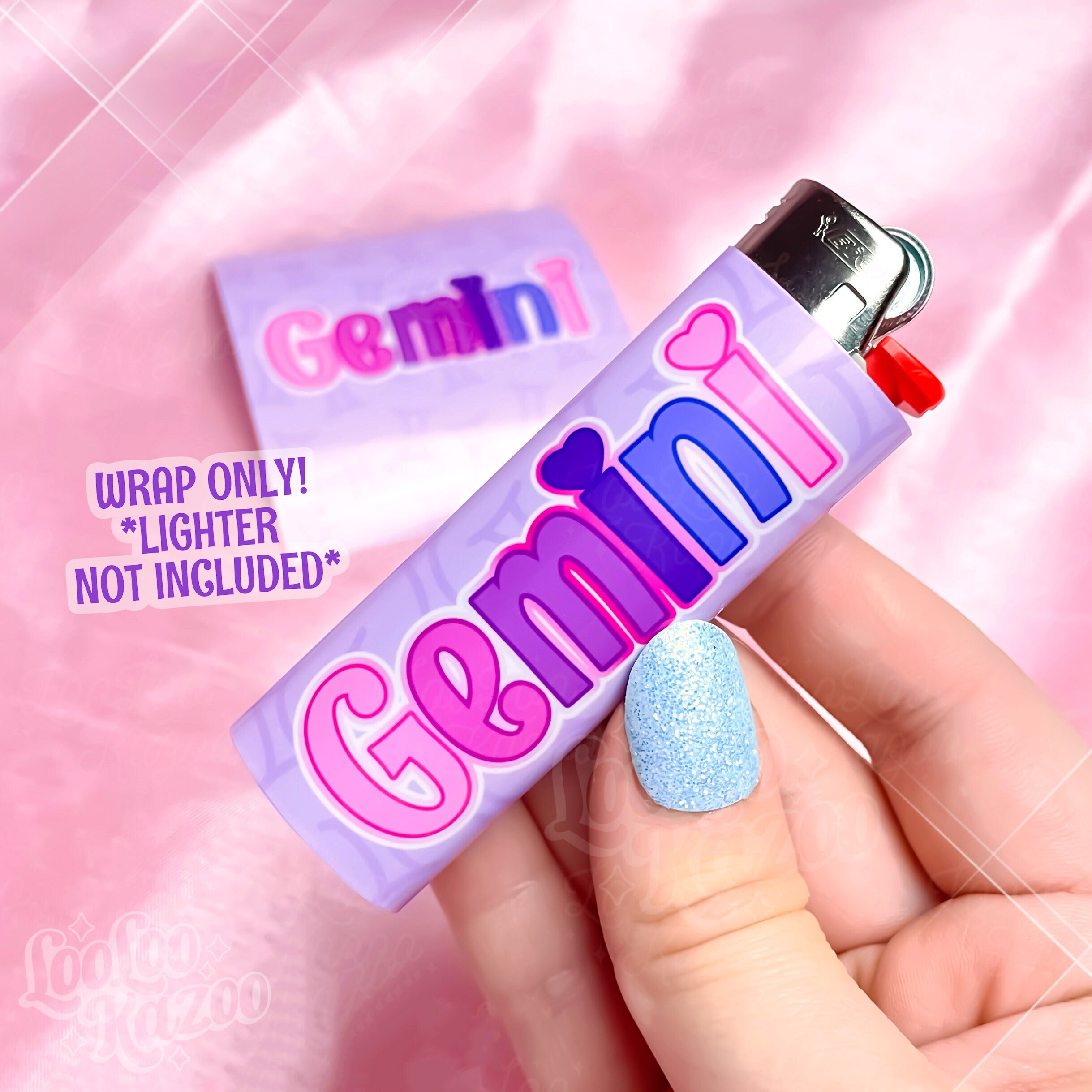 Gemini Zodiac Sign Lighter Sticker Wraps Smoking Accessories Etsy