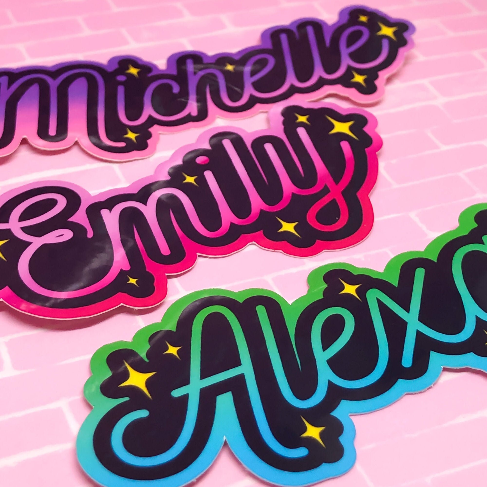 Cute Custom Name Vinyl Sticker Aesthetic Stickers Kidcore | Etsy