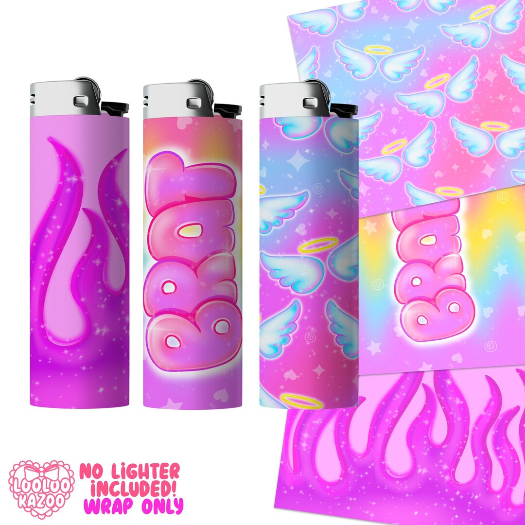 Y2K Brat Lighter Sticker Wraps Pack Smoking Accessories Etsy