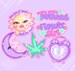 Stoner Princess Aesthetic Vinyl Sticker Pack, Stoner Gifts, 420, Weed, Smoking accessories, Stoner girl, Pastel Goth, Alt, Indie, Y2k 