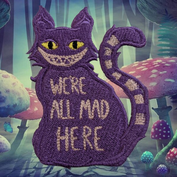 Cheshire Cat Glow in the Dark SEW or IRON Patch