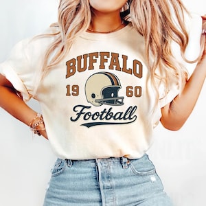 Vintage Style Buffalo Bills T-Shirt, Comfort Colors® Bills Football Shirt, Retro Buffalo Football Fan Shirt, Unisex Football Game Day Shirt