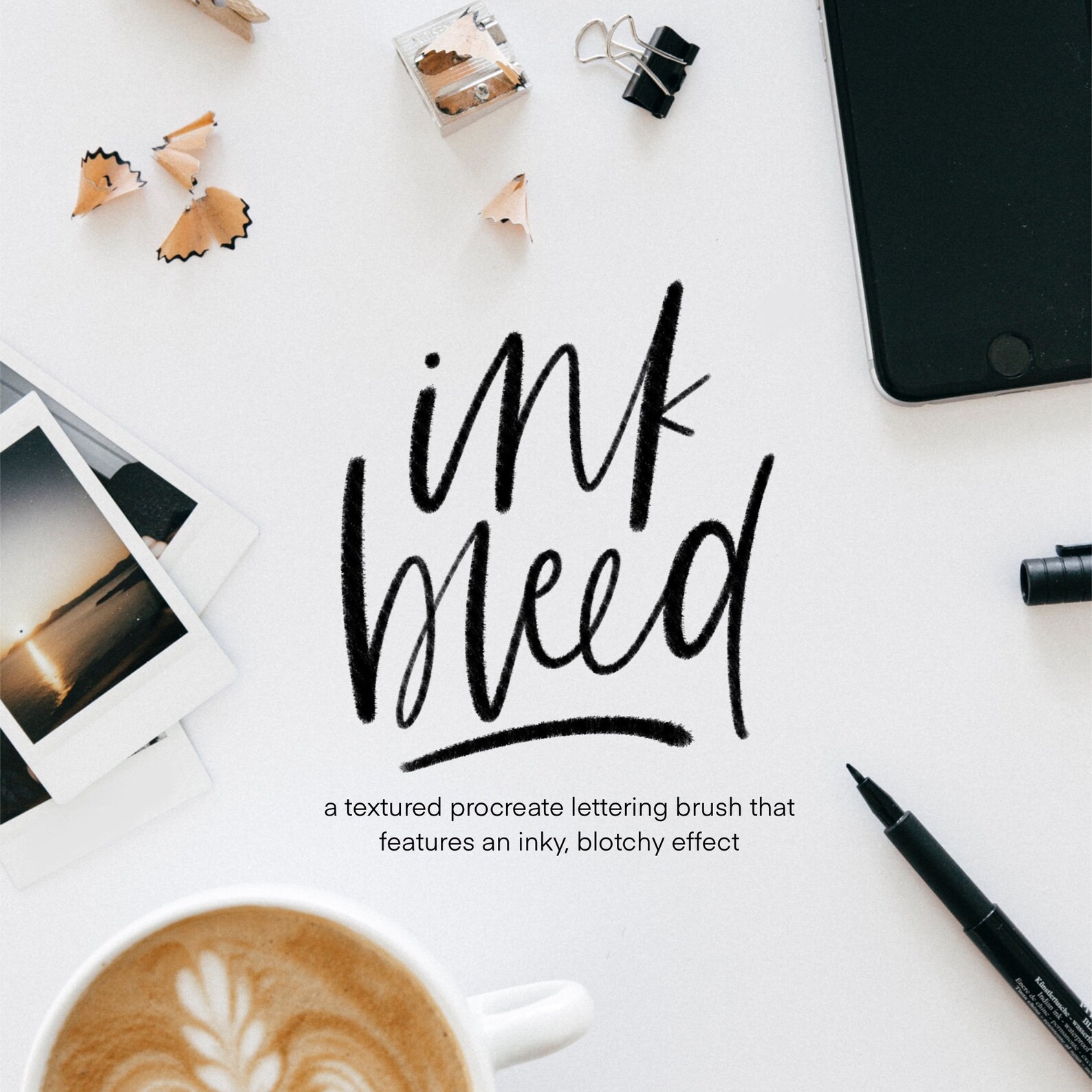 Ink Bleed Procreate Brush Procreate Lettering Brush Etsy