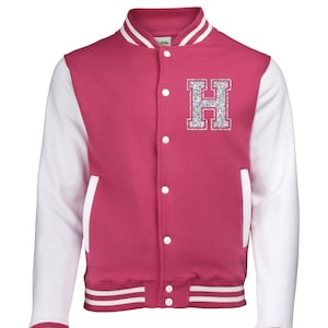 Pink letter jacket on sale