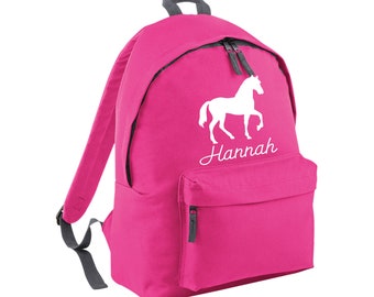 Personalised Horse Backpack with Name /Back to School Backpack/Children's Backpack