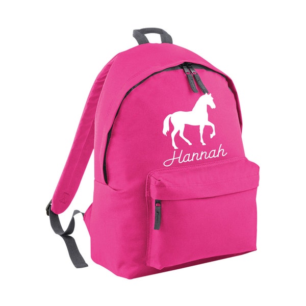 Personalised Horse Backpack with Name /Back to School Backpack/Children's Backpack