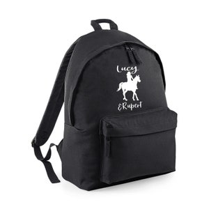 Personalised Horse and Rider Backpack /Back to School Backpack/Children's Backpack