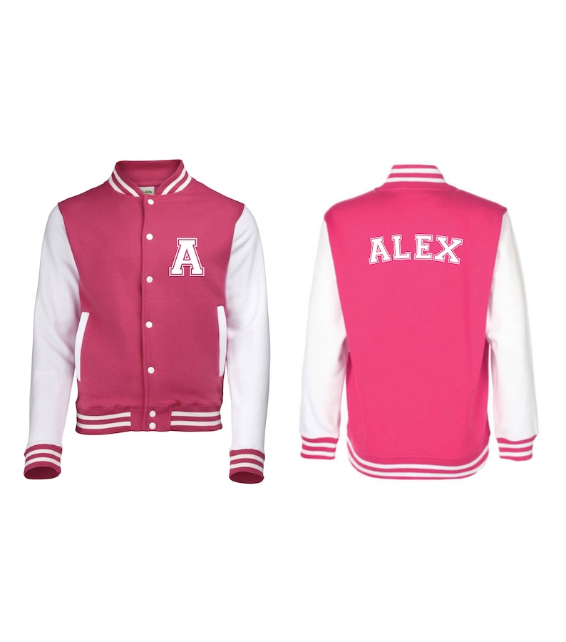 Personalized Initial and Name Varsity Jacket, Letterman Jacket image 2