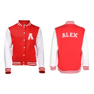 Personalized Initial and Name Varsity Jacket, Letterman Jacket image 4