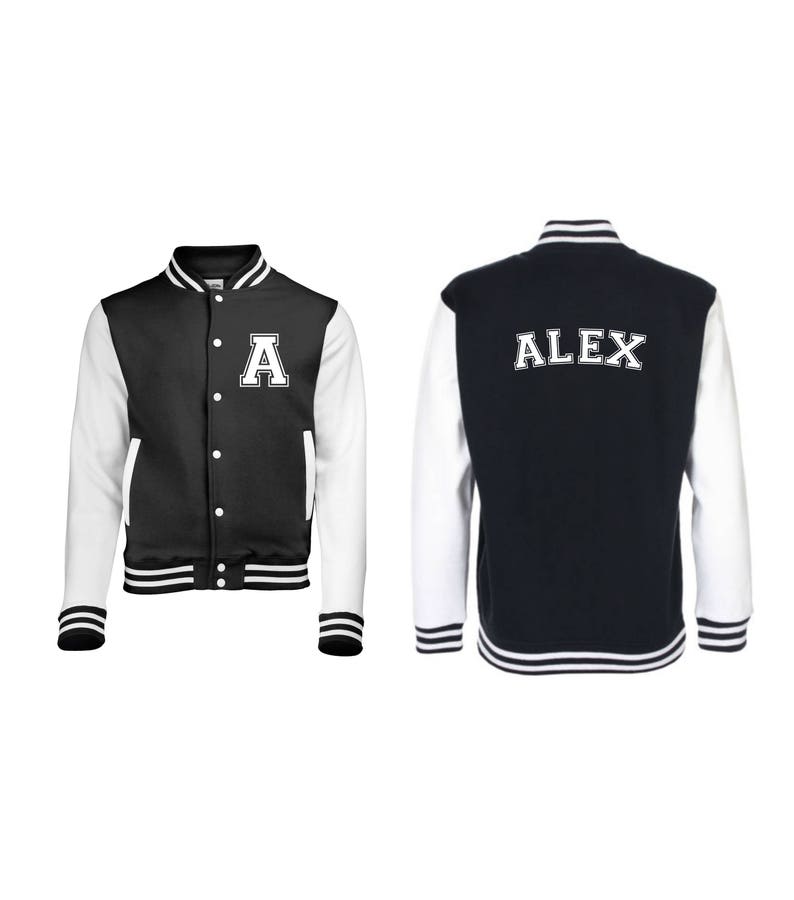 Personalized Initial and Name Varsity Jacket, Letterman Jacket image 1