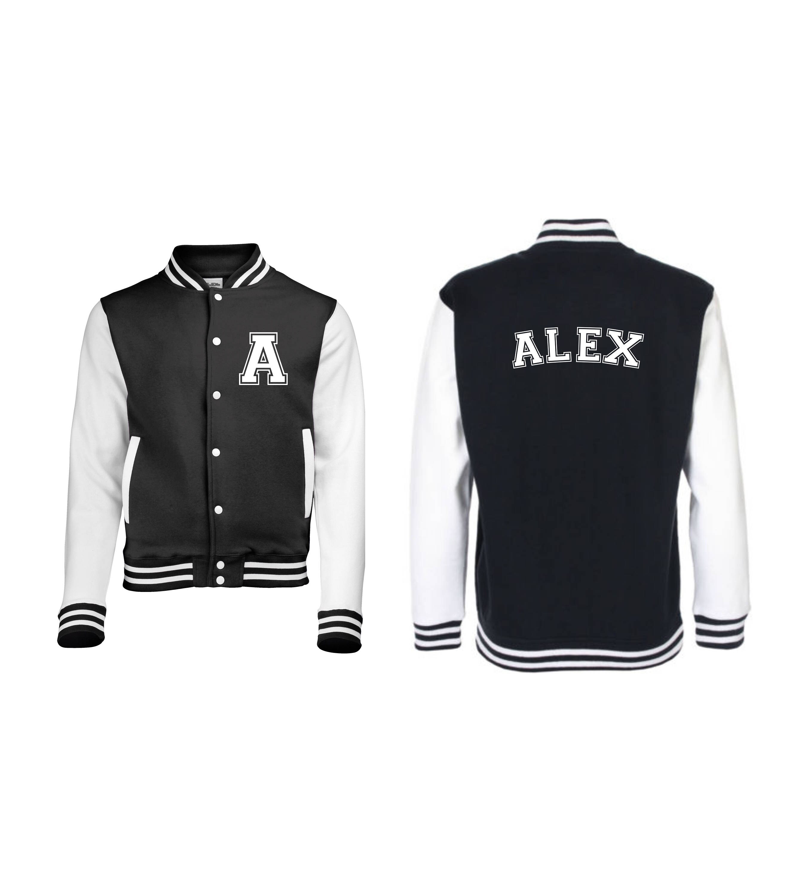 Light Navy & White Letterman Jacket – Build Your Jacket