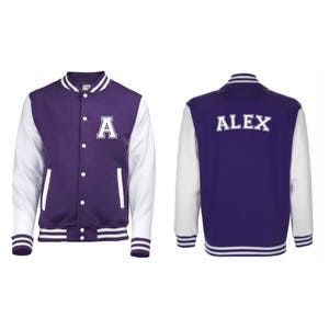 Personalized Initial and Name Varsity Jacket, Letterman Jacket image 5