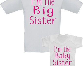 I'm the Big Sister, I'm the Baby Brother/Sister Sibling Set