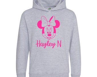 Personalised Minnie Mouse Hoodie with Name
