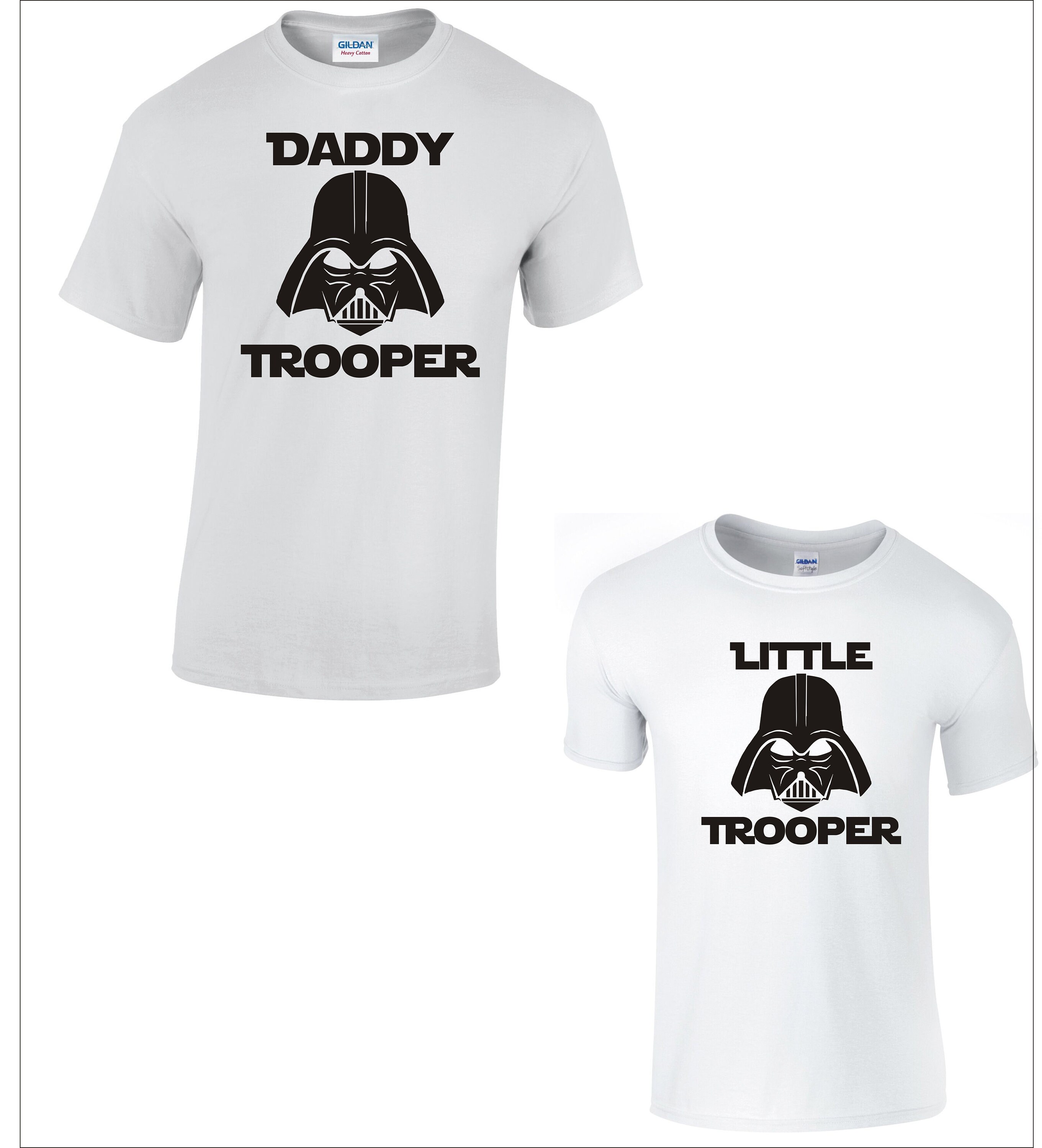 Daddy Trooper and Little Trooper, Matching Father Son, Daddy Birthday Gift, Father's Day Gift, Dad And Son t-shirts, Set Of Two Tshirts