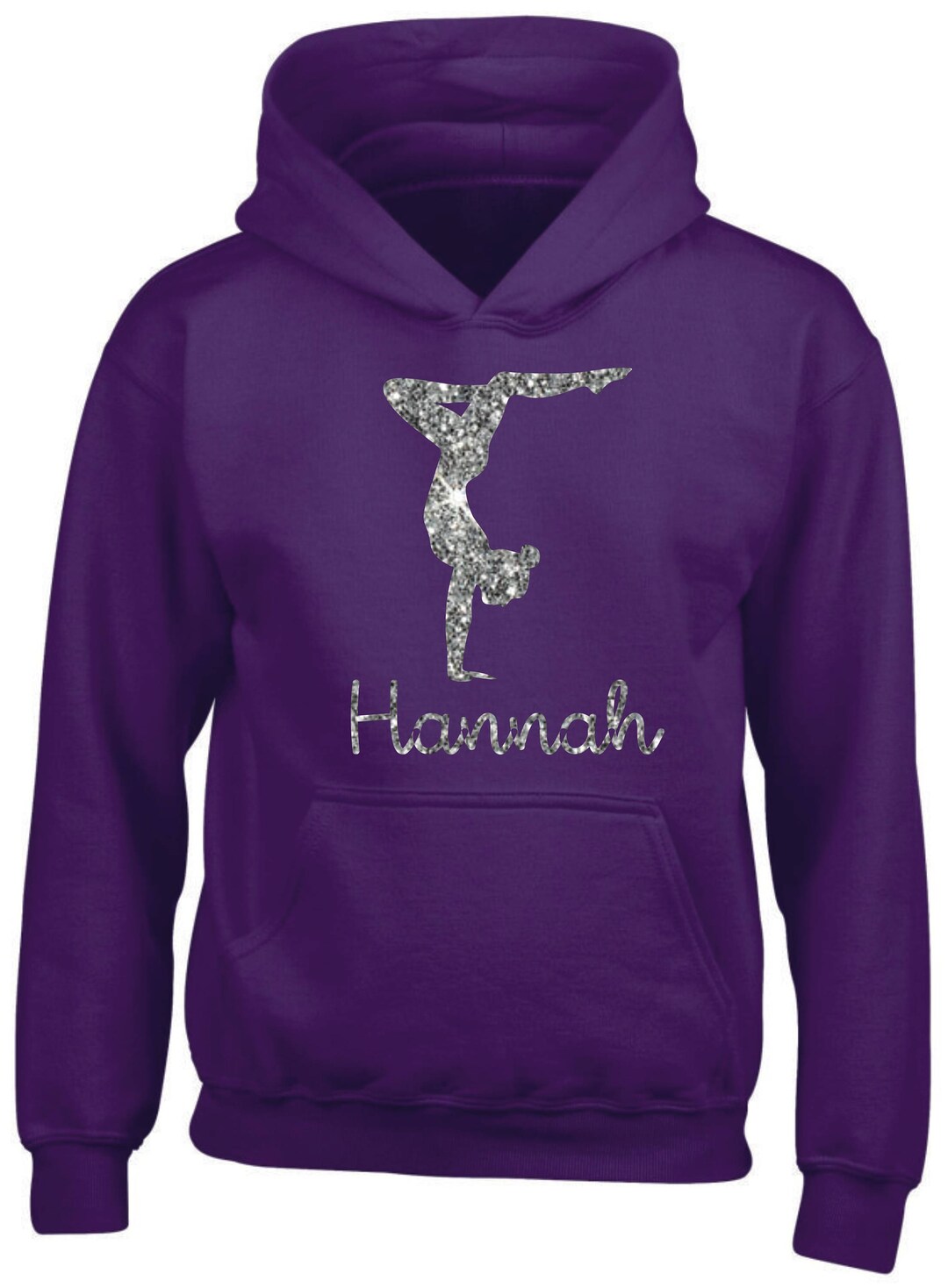 Girls Personalised Gymnastics Hoodie Gymnastics Hearts - Main Image