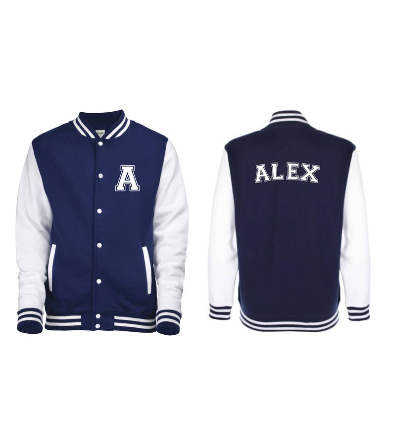 Personalized Initial and Name Varsity Jacket, Letterman Jacket image 3