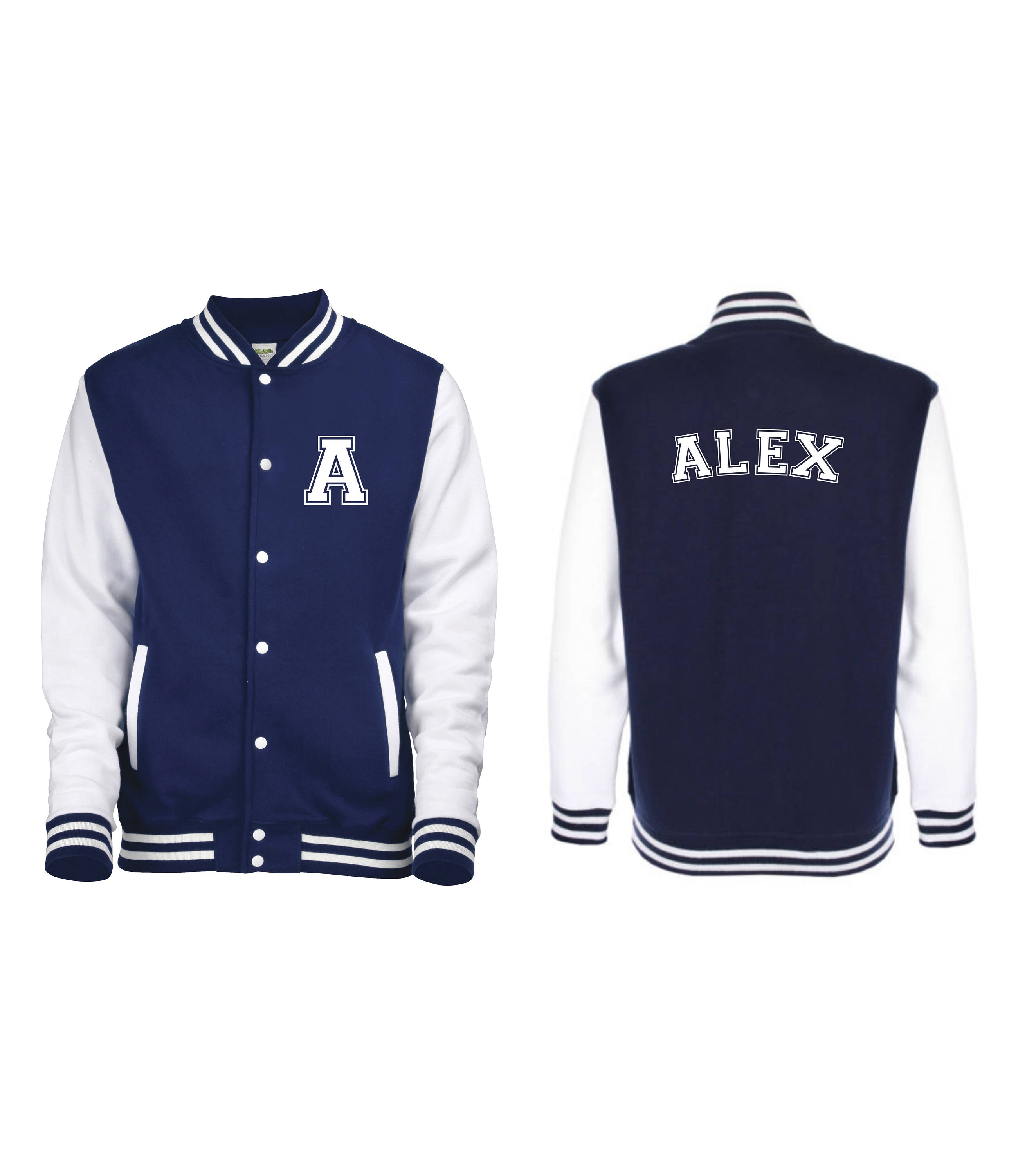 Personalized Initial and Name Varsity Jacket Letterman Jacket Etsy