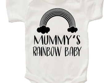 Mummy's Rainbow Baby Baby Bodysuit, Baby shower gift