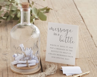 Message in a Bottle Wedding Guest Book, Guest Book Alternative, Wedding Guest Book, Wedding Advice, Modern Wedding, Rustic Wedding