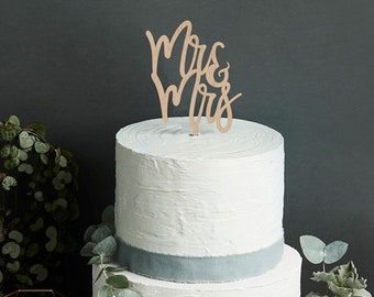 Mr and Mrs Wooden Cake Topper, Wedding Cake Topper, Wooden Wedding Cake Topper, Country Wedding, Boho Wedding, Script, Engagement
