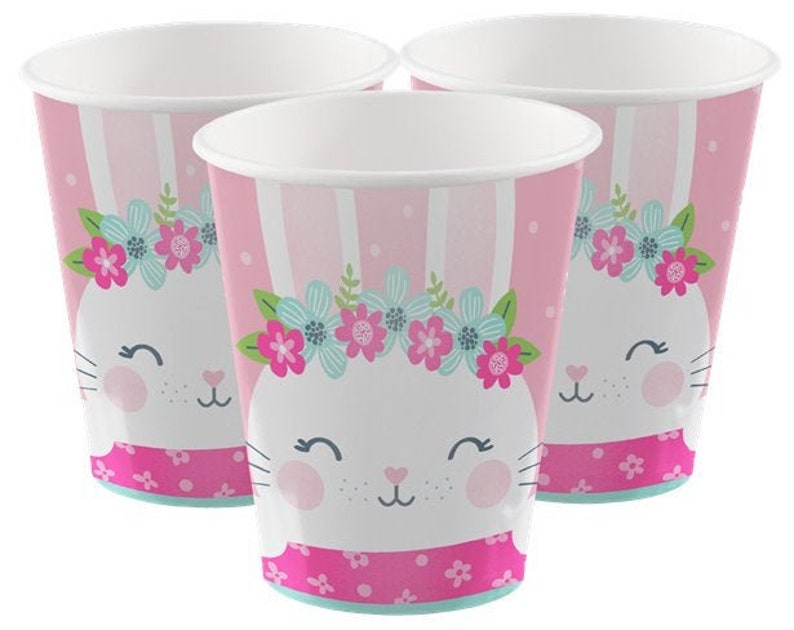 8 Bunny Rabbit Party Cups Bunny Cups 1st Birthday Party Bunny Party Supplies Some Bunny is One Rabbit Party Supplies Rabbit