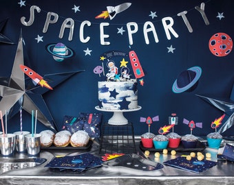 Space Party In A Box, Space Party Box, Space Party Kit, Space Decor, Space party Supplies, Space Birthday party decor, 1st birthday