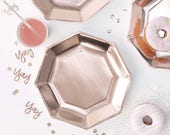 Rose Gold Foiled Paper Plates 8 Pack, Rose Gold Party, Party Plates, Hen Party, Birthday Plates, Rose Gold