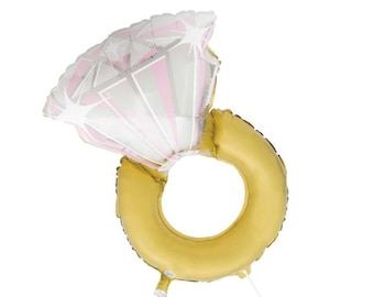 Giant Diamond Ring Balloon, Gold Ring Balloon, Wedding Ring Balloon, Hen Party Balloon, Bachelorette Balloon, Bridal Shower Balloon