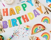 Rainbow Party Decorations, Rainbow Birthday Party, Rainbow Baby Shower, Rainbow Party Supplies, Rainbow Plates, Rainbow Balloons