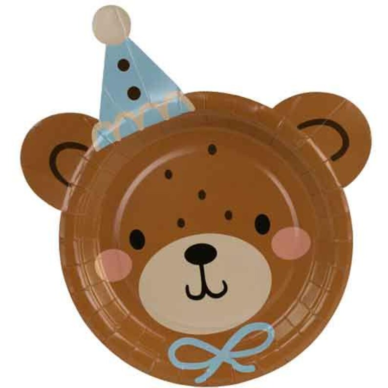 Teddy Bear 1st Birthday Decorations, One Bunting, One today, First Birthday Party, First Birthday Decor, 1st Birthday Decor, 1st Birthday 6 plates