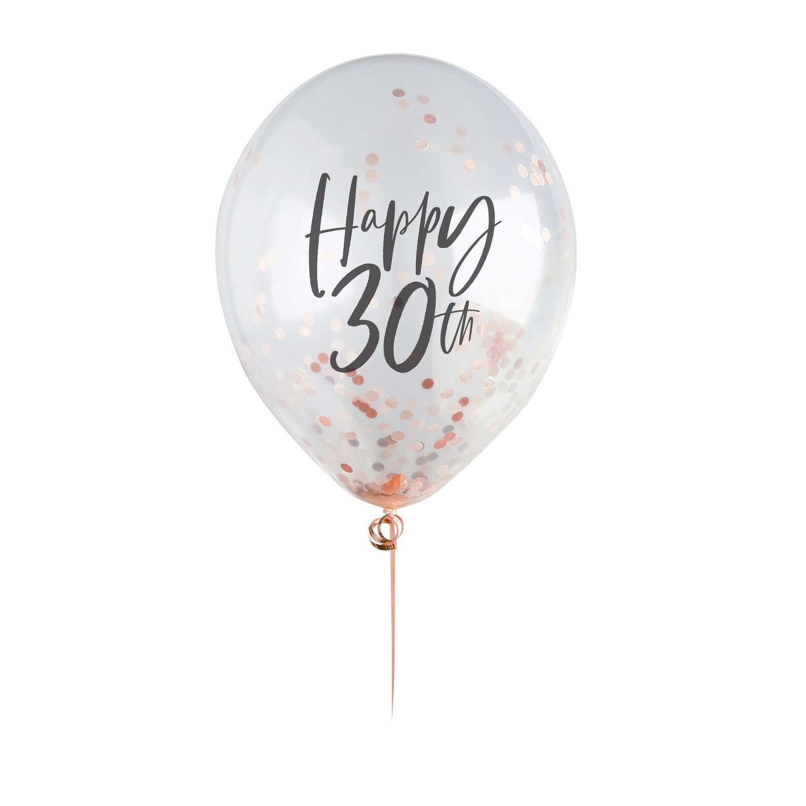 Happy 30th Birthday Balloons Rose Gold Confetti Balloons Etsy